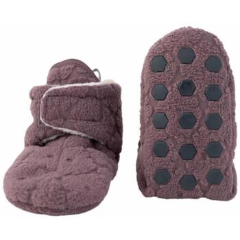 Lodger Slipper Folklore Fleece тапочки SL 330_6-12, 6-12m, 100% полиэстер, Velcro, для девочек, коричневый/фиолетовый (SL 330_6-12)