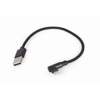 Gembird кабель Lightning на USB 0.2м, черный, USB Type-A (мужской) (CC-USB2-AMLML-0.2M)