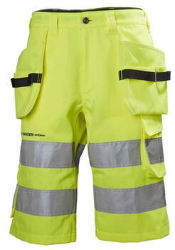 Helly Hansen Hi-vis рабочие шорты ALNA 77415_369-C50, C50, желтые, 300 г/м², EN ISO 20471 класс 2, молния YKK, карманы на Velcro (77415_369-C50)
