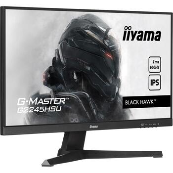 Iiyama monitors G2245HSU-B2, 54.6 cm 21.5 collas, 1920 x 1080, IPS, 100 Hz, 1 ms, Full HD, 300 cd/m², 16:9, LED, spēļu, melns (G2245HSU-B2)