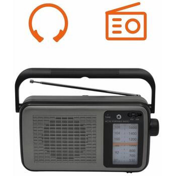Manta Портативное радио MARDI919BK, 230V, 0.5kg, FM/AM, USB-C, разъем для наушников, телескопическая антенна (MARDI919BK)