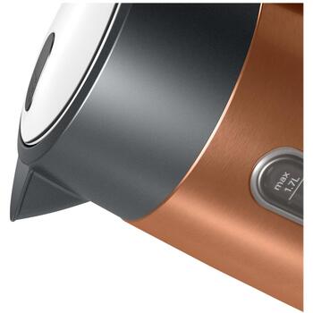 Bosch Чайник TWK4P439, 2400 Вт, 1.7 Л, Нержавеющая сталь, 360° поворотная база, Медь (TWK4P439)