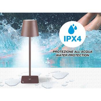 Beper Настольная лампа P201UTP113, 2W, 2000mAh, IPX4, железо, акрил, коричневый, 1 лампочка, регулируемая температура света (P201UTP113)