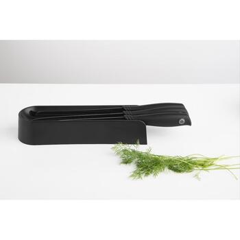 Brabantia Tasty+ блок для ножей в ящик 123023, 3 ножа, 0,5кг, тёмно-серый (123023)