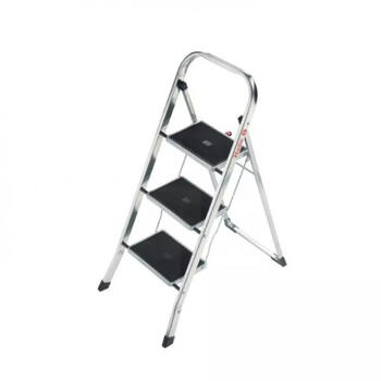 Hailo K70 StandardLine 034393801, salokāms pakāpienu soliņš, alumīnijs, 3 pakāpieni, drošības rokturis, 245 cm (034393801)
