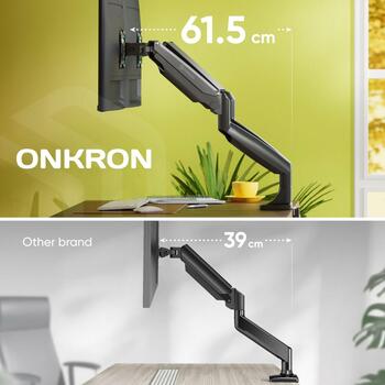 Onkron монитор, G200-B, для 2 экранов 33-81.3 см, грузоподъемность 1-9 кг, VESA 75x75, 100x100 мм, наклон -90° до +45° (G200-B)