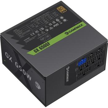 Gamemax barošanas bloks GX 650GF, 650 W, Zelta, Pilnībā modulārs, 110-240 V, 120 mm ventilators (GX 650GF)