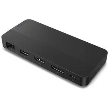 Lenovo USB-C Dual Display Travel Dock with Adapter 40B90100EU, 1 x RJ-45, 1 x DP, 1 x HDMI, 1 x USB-A 10 Gbps, 2 x USB-C 10 Gbps (40B90100EU)
