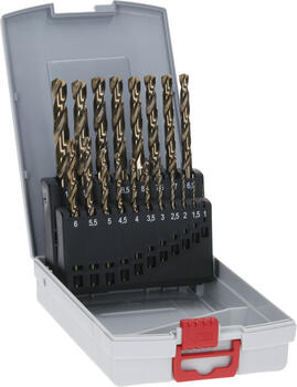 Urbjmašīnām/skrūvgriežiem PRO STAINLESS STEEL HSS-CO SPIRĀLVEIDA URBJU KOMPLEKTS, 2608587014 BOSCH (2608587014)