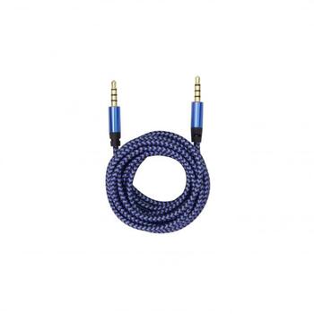 Sbox AUX кабель 3535-1.5BL, 1.5м, 3.5mm - 3.5mm, металлические разъемы, голубой (3535-1.5BL)