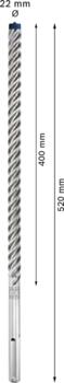 SDS-max-8X urbis 22 x 400 x 520 mm, Perforatora urbjiem EXPERT SDS MAX-8X TRIECIENURBIS PERFORATORIEM, 2608900234, BOSCH (2608900234)