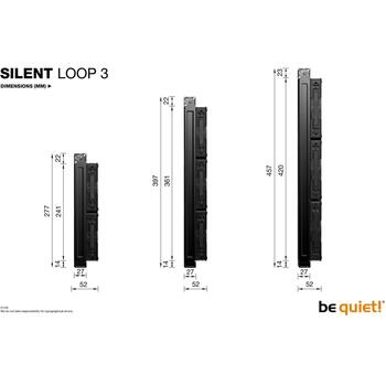 Be Quiet CPU Dzesētājs Silent Loop 3 BW024, 240mm, 2 ventilatori, 130.3m³/h, 3.96mmH2O, FDB, ARGB, 3 gadi (BW024)