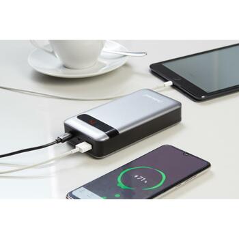 Intenso Power Bank PD20000 20000 мАч, USB-C PD In/Out, microUSB In, USB-A QC Out, 2 устройства (7332354)
