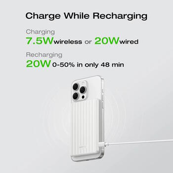 EcoFlow Rapid Mag 5022801002 внешний аккумулятор 5000mAh 7.5W магнитная беспроводная зарядка Белый (5022801002)
