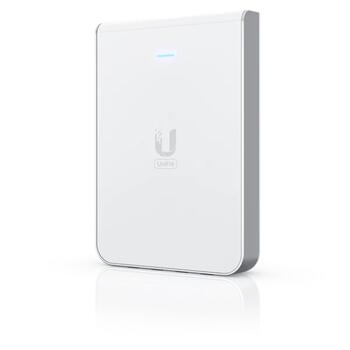Wi Fi 6 sienā montējams piekļuves punkts ar 4× GbE RJ45 1× PoE in + 1× PoE out līdz 5.3 Gb s kopējā datu caurlaidspēja 300+ ierīču atbalsts UniFi6 In Wall U6 IW Balts Ubiquiti (U6-IW)