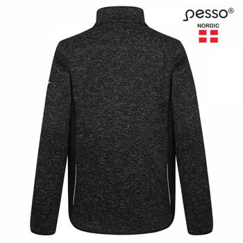 Pesso Florence L FLORENCE_P-L, pelēka/melna, 300g/m², 100% poliesters, rāvējslēdzējs, kabatas (FLORENCE_P-L)