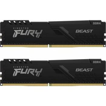 Kingston Оперативная память (RAM) Fury Beast KF432C16BBK2/16, 16 ГБ, 3200 МГц, 1.35 В, комплект из 2 модулей, CL17 (KF432C16BBK2/16)