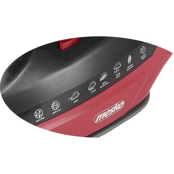 Mesko Gludeklis MS 5031, 2400 W, Nepārtraukta tvaika 40 g/min, Tvaika palielināšana 70 g/min, Sarkans/Melns (MS 5031)