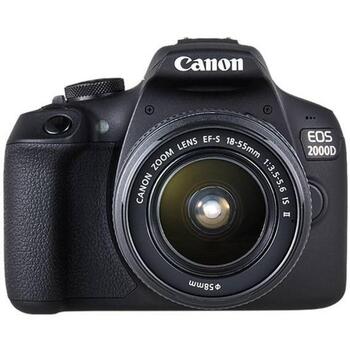Canon комплект зеркальной камеры 2000D 2728C003, 24.1 МП, ISO 12800, 3.0