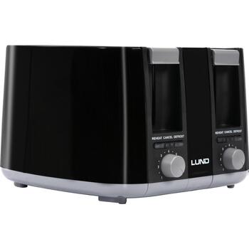 Lund Tosteris 67501, 1300-1500W, 220-240V, 50/60Hz, 4 šķēles, 7 līmeņi, atkausēšana, uzsildīšana, apturēšana, centrēšana (67501)