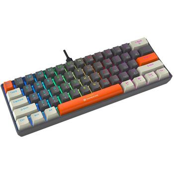 Tracer клавиатура TRAKLA47873, 61 клавиша, USB, механическая, RGB подсветка, 50 млн нажатий, анти-гостинг, серая (TRAKLA47873)