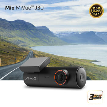 MIO MiVue J30 Dashcam автомобильный видеорегистратор 2.5K 1440P Wi-Fi 4M сенсор Super Cap суперкондензатор 140° широкий угол 3-Axis G-Sensor Чёрный (442N71800001)