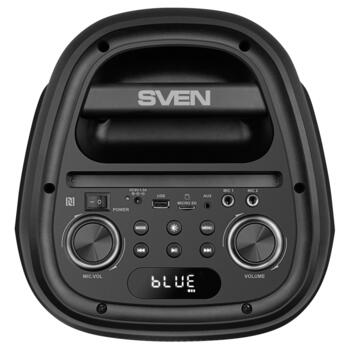 Портативная Bluetooth колонка мощностью 100 Вт с TWS соединением FM радио поддержкой USB и microSD LED дисплеем и аккумулятором 4400 мАч PS-800 Чёрный SV-021511 SVEN (SV-021511)