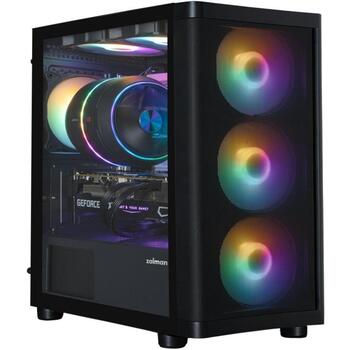 Zalman M4 SE корпус, mATX Mini-Tower, 6x120mm FRGB вентиляторы, черный (M4 SE BLACK)