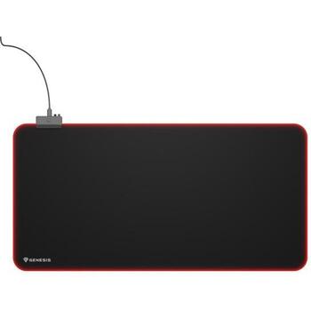 GENESIS Boron 500 XXL RGB NPG-2110, 800x400x4 mm, peles paliktnis, audums, gumija, melns, RGB apgaismojums, 12 režīmi (NPG-2110)