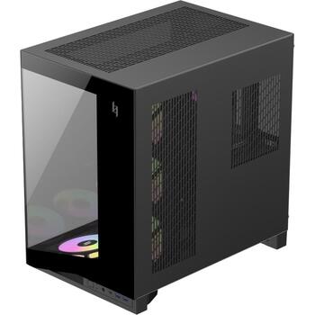 Gamemax Корпус NEX C56 BK, 7, ATX, 2xUSB 3.2 Gen 1, 1xUSB-C 3.2 Gen 2, 1x наушники, 4 внутренних отсека (NEX C56 BK)