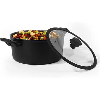 Russell Hobbs Crystaltech высокий кастрюля RH01864EU7, 24см, черный, алюминий, 11см, с крышкой (RH01864EU7)