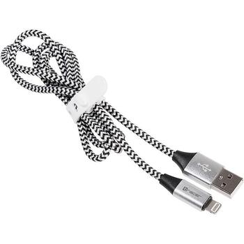 Tracer TRAKBK46268 USB 2.0 кабель, Lightning–USB-A, 1м, черный/серебристый, 2.1A, данные и зарядка (TRAKBK46268)