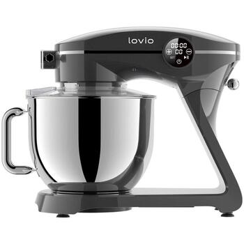 Lovio Миксер LVSTM03PGY, 1800W, 6.5L, 10 скоростей, металлический корпус, автоматическая остановка, защита от перегрузки (LVSTM03PGY)