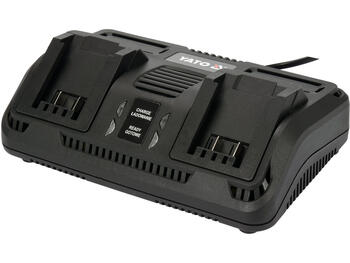 Yato цепная пила YT-828131, 36В, 16дюйм, 15м/с, 2x4.0Ач, Li-Ion, бесщеточный, двойное зарядное устройство (YT-828131)