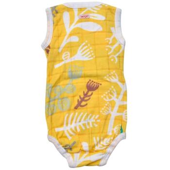 Lodger Romper Botanimal хлопковый боди без рукавов, RF 053_68, 68, 100% хлопок, желтый, унисекс, 60C (RF 053_68)