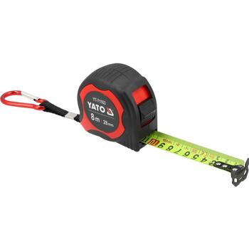 Mērlente celtniecības un montāžas mērījumiem 8m x 28mm YT-71163 GRE Yato (YT-71163)