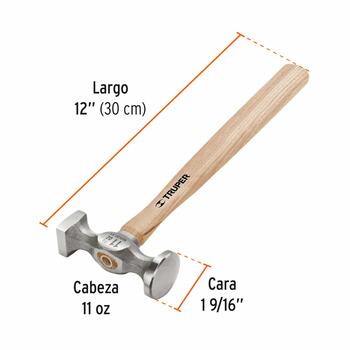 Samazināšanas āmurs ar koka rokturi, 312 g MACE-11 TRUPER (MACE-11)