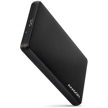 Axagon HDD корпус EE25-SL USB 3.2 Gen 1, 130 x 82 x 16 мм, 0.52 м кабель, черный (EE25-SL)