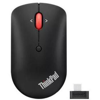 Lenovo ThinkPad USB-C bezvadu kompakta pele 4Y51D20848, 2.4 GHz, 4 pogas, 2400 dpi, optiskā sensoru, ambidextrous dizains (4Y51D20848)