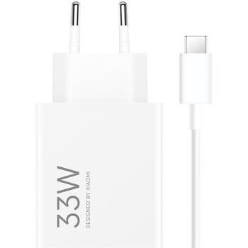 Universāls USB ligzdas lādētājs ar USB uz USB-C kabeli 33W telefona un planšetes uzlādei balts BHR9956EU Xiaomi (BHR9956EU)