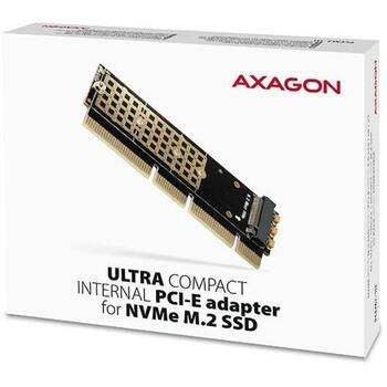 Axagon адаптер PCEM2-1U PCIe NVMe M.2, 90 x 22 x 5 мм, 1 термопрокладка, монтажные материалы, отвертка (PCEM2-1U)