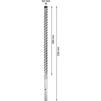 Bosch Expert 2608900267 SDS-Max 8X triecienurbis, 22x400x520mm, 5 gab., pilna karbīda galva, dzelzsbetonam (2608900267)