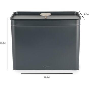 Salter Хлебница BW124601EU7, 14,2л, углеродная сталь, синяя, 33x18x23см, стильная отделка (BW124601EU7)