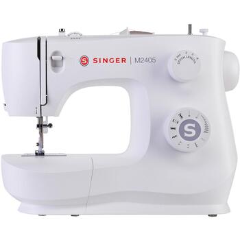 Singer Šujmašīna M2405, 11 dūrieni, 1 pogcaurums, 70 W, Automātiska, Regulējams dūriena garums, Bezmaksas roka (M2405)