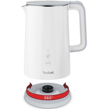 Tefal Электрический чайник KO693110, 1.5 л, 1800 Вт, 5 температурных режимов, 360° поворотная база, белый (KO6931)