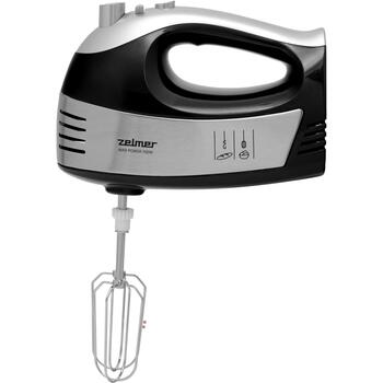 Zelmer Миксер ZHM2459BS 70305707P, 700W, 5 скоростей, Турбо, 2 венчика, 2 крюка для теста, вращающаяся чаша (70305707P)