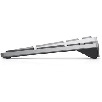 Dell klaviatūra KB700 580-AKPQ, bezvadu, titāna pelēka, 3 ierīces, Bluetooth 5.0, 12 programmējamas taustiņi, QWERTY krievu (580-AKPQ)
