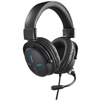 Acer Austiņas NHW200 GP.HDS11.02E, 3.5 mm, melnas, 22Ω, -42dB, 50mm, RGB gaismas, vadu savienojums (GP.HDS11.02E)