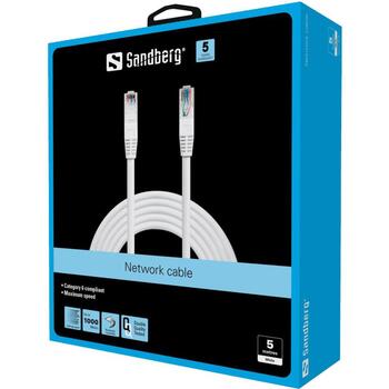 Sandberg сетевой кабель UTP Cat6 506-96, 5м, белый, RJ-45, RJ-45 (506-96)