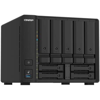 Qnap NAS uzglabāšanas tornis TS-932PX-4G, 9 disku, 4GB atmiņa, 2x 10GbE SFP+, 2x 2.5GbE LAN, 5x 3.5-collu, 4x 2.5-collu SATA (TS-932PX-4G)